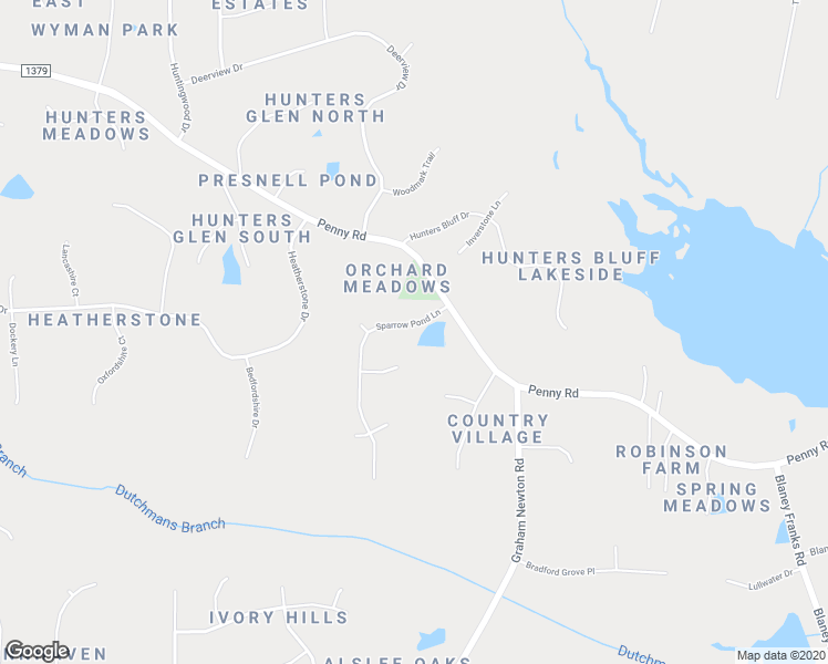 map of restaurants, bars, coffee shops, grocery stores, and more near 3613 Sparrow Pond Lane in Raleigh