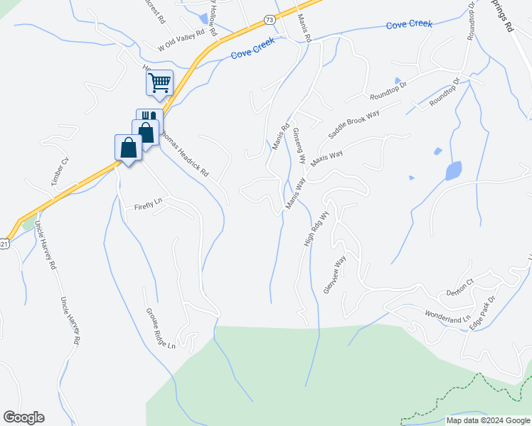 map of restaurants, bars, coffee shops, grocery stores, and more near 3770 Ginseng Way in Sevierville