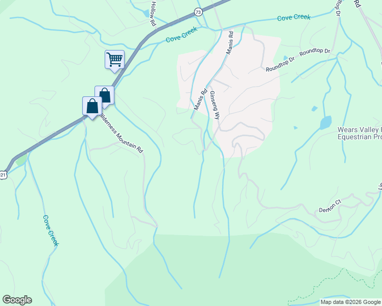 map of restaurants, bars, coffee shops, grocery stores, and more near 3770 Ginseng Way in Sevierville