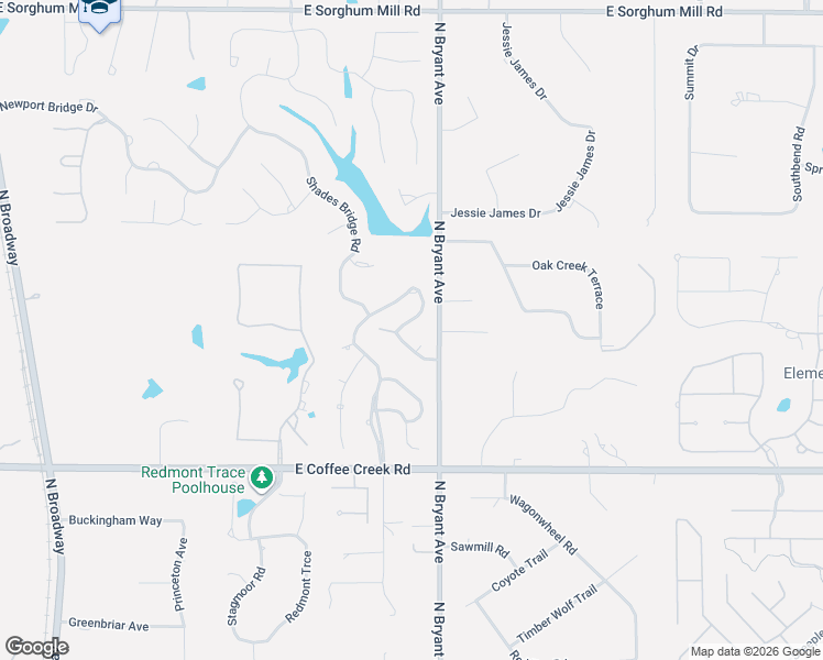 map of restaurants, bars, coffee shops, grocery stores, and more near 1409 Canyon Bridge Lane in Edmond