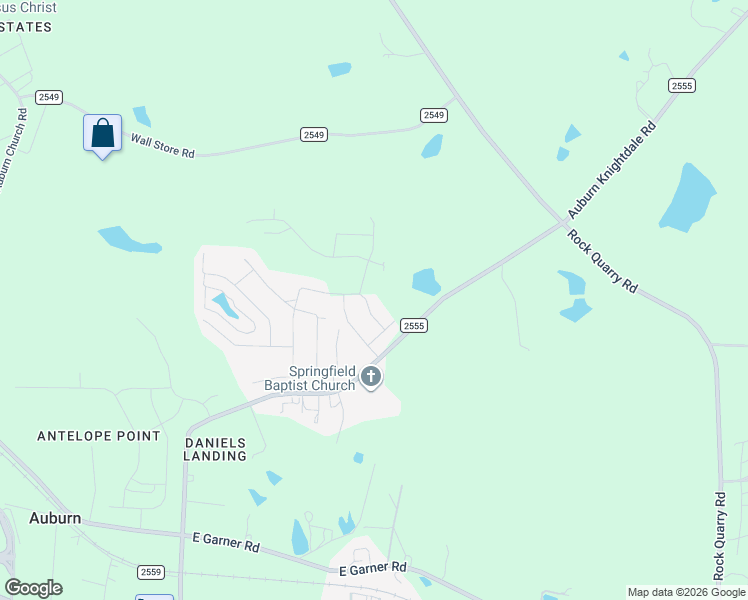 map of restaurants, bars, coffee shops, grocery stores, and more near 136 (Magenta Rose Drive in Raleigh