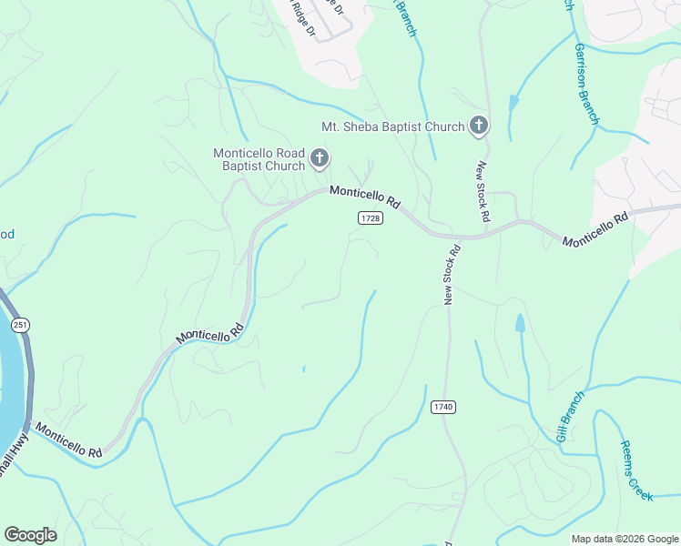 map of restaurants, bars, coffee shops, grocery stores, and more near 11 Parker Road in Weaverville