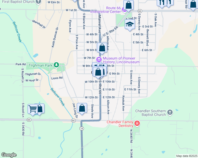 map of restaurants, bars, coffee shops, grocery stores, and more near 917 Manvel Avenue in Chandler
