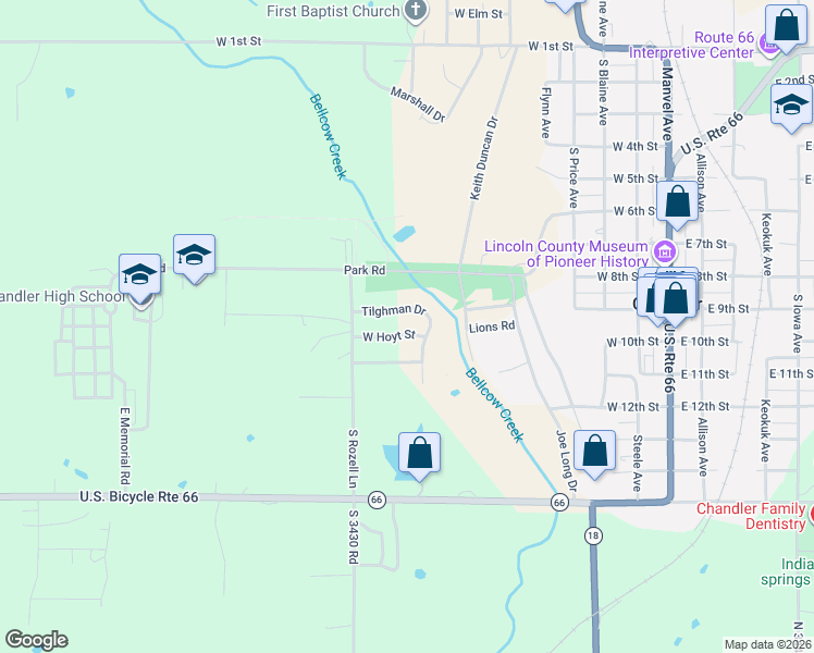 map of restaurants, bars, coffee shops, grocery stores, and more near 907 Tilghman Drive in Chandler