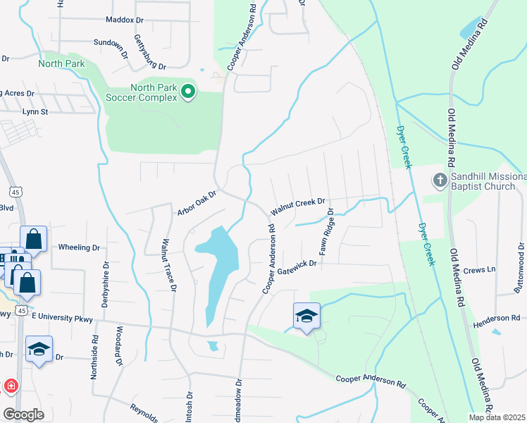 map of restaurants, bars, coffee shops, grocery stores, and more near 436 Cooper Anderson Road in Jackson