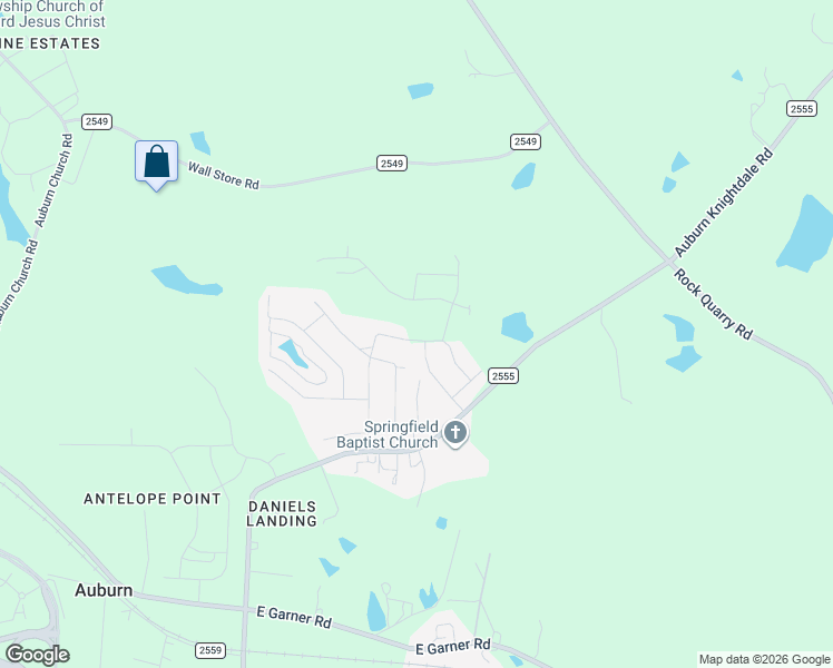 map of restaurants, bars, coffee shops, grocery stores, and more near 163 Azure Mist Drive in Raleigh