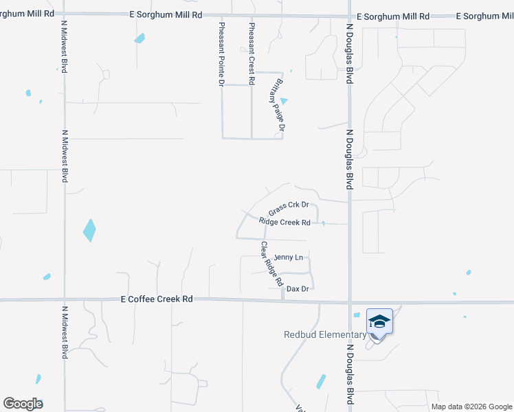 map of restaurants, bars, coffee shops, grocery stores, and more near 8133 Ridge Creek Road in Edmond