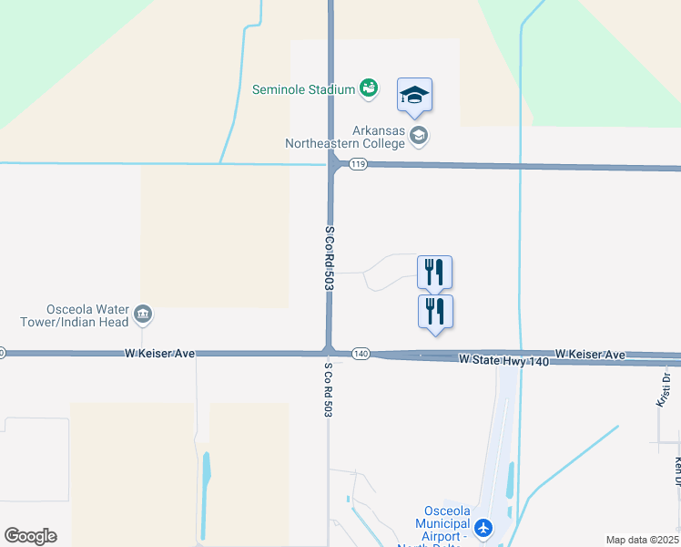 map of restaurants, bars, coffee shops, grocery stores, and more near 325 Country Club Road in Osceola