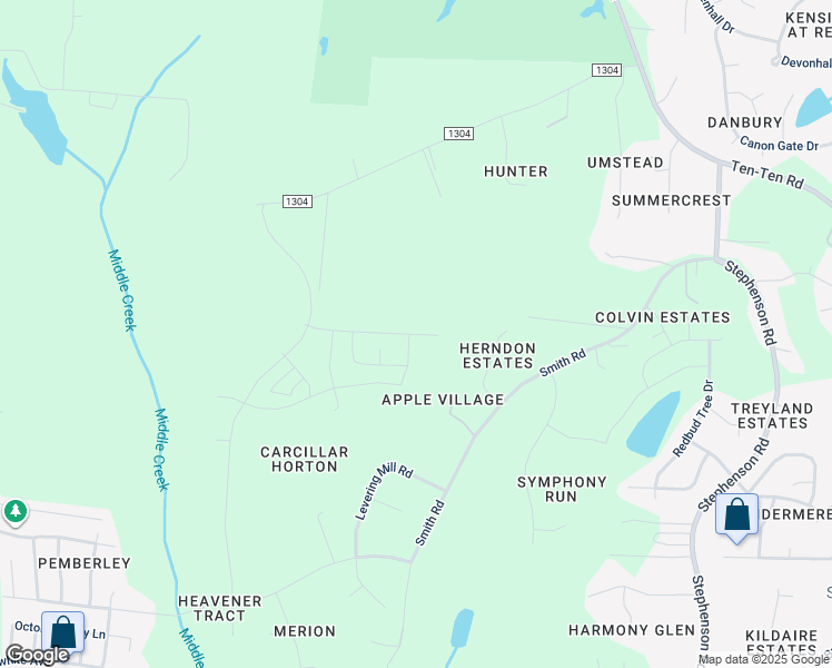 map of restaurants, bars, coffee shops, grocery stores, and more near 7597 Percussion Drive in Apex