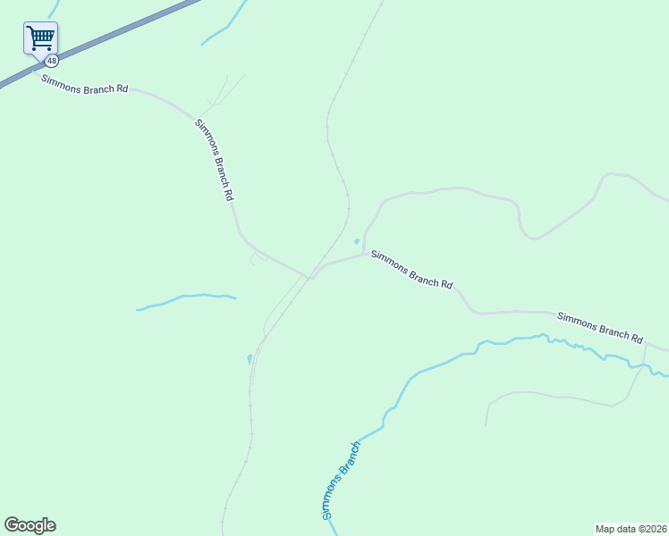 map of restaurants, bars, coffee shops, grocery stores, and more near Simmons Branch Road in Centerville