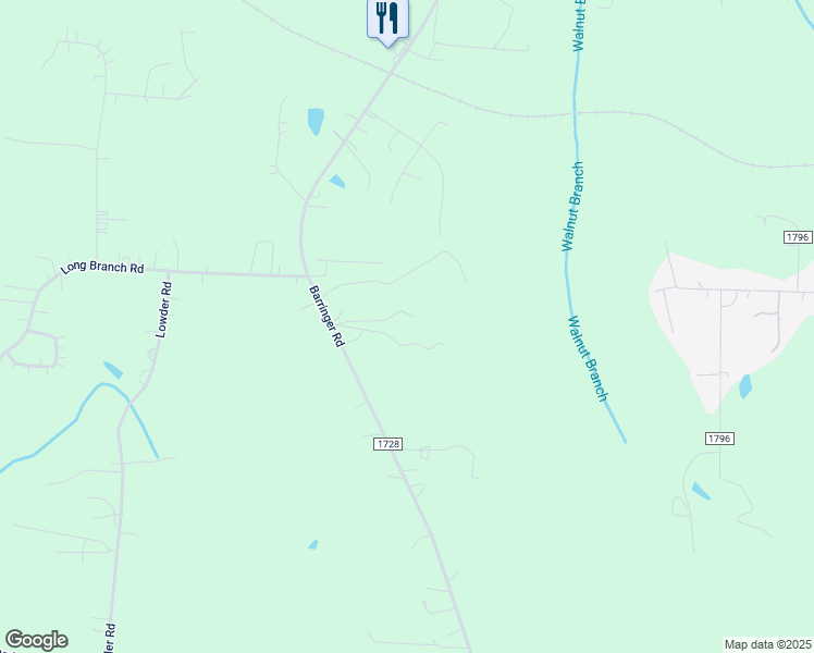 map of restaurants, bars, coffee shops, grocery stores, and more near 1135 Barringer Road in Salisbury