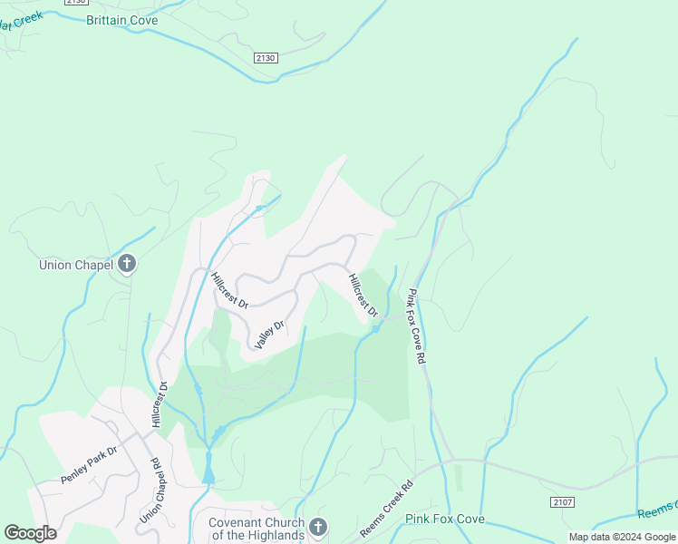 map of restaurants, bars, coffee shops, grocery stores, and more near 26 Hillcrest Drive in Weaverville