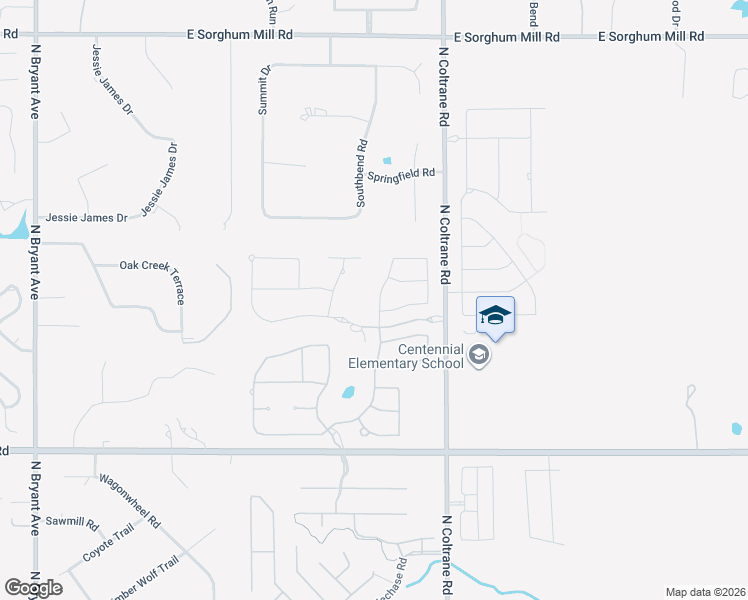map of restaurants, bars, coffee shops, grocery stores, and more near 4601 Roundup Road in Edmond
