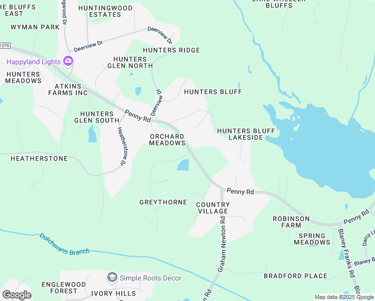 map of restaurants, bars, coffee shops, grocery stores, and more near 3600 Sparrow Pond Lane in Raleigh