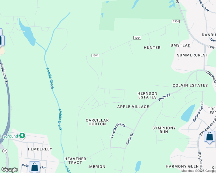 map of restaurants, bars, coffee shops, grocery stores, and more near 7521 Percussion Drive in Apex
