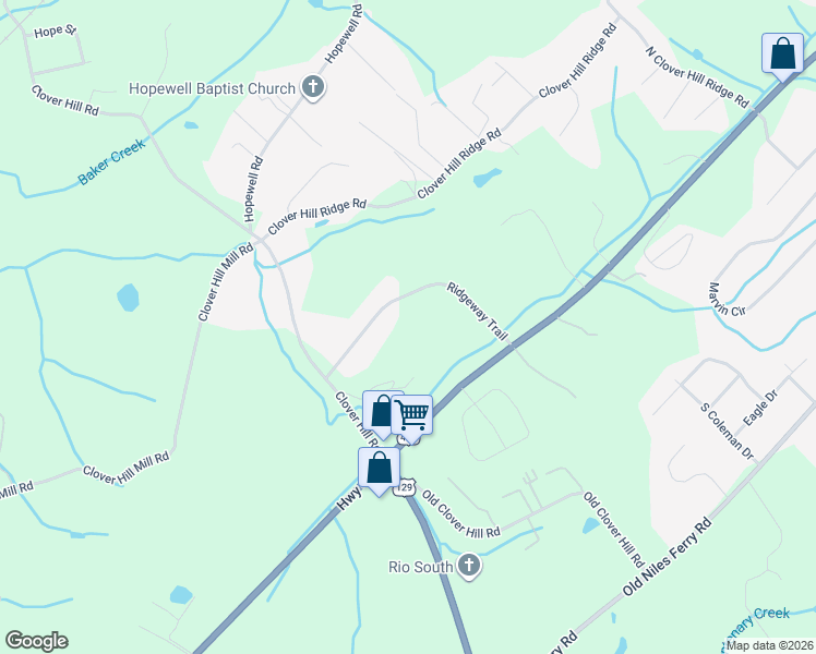 map of restaurants, bars, coffee shops, grocery stores, and more near 3526 Ridgeway Trail in Maryville
