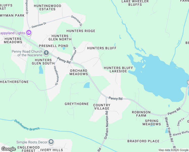 map of restaurants, bars, coffee shops, grocery stores, and more near 8012 Penny Road in Raleigh