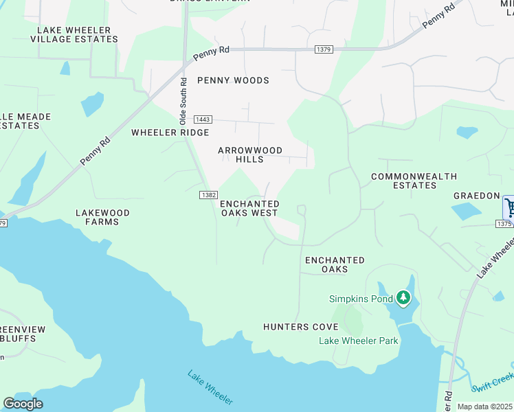 map of restaurants, bars, coffee shops, grocery stores, and more near 5105 Pine Birch Drive in Raleigh