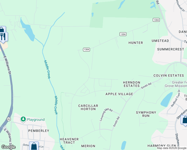 map of restaurants, bars, coffee shops, grocery stores, and more near 5015 Jessie Drive in Apex