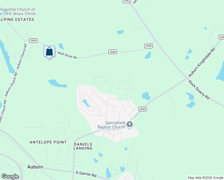 map of restaurants, bars, coffee shops, grocery stores, and more near 123 Azure Mist Drive in Raleigh