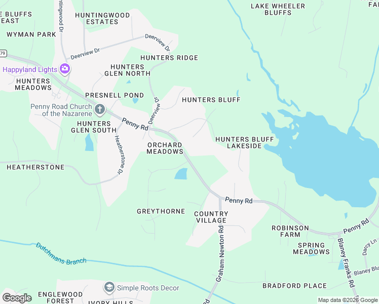 map of restaurants, bars, coffee shops, grocery stores, and more near 3600 Sparrow Pond Lane in Raleigh