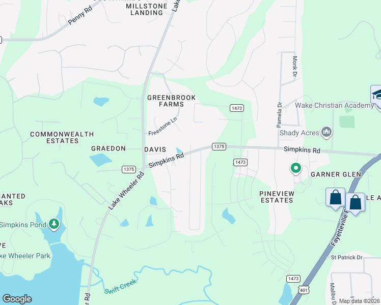 map of restaurants, bars, coffee shops, grocery stores, and more near 5818 Horseshoe Drive in Raleigh