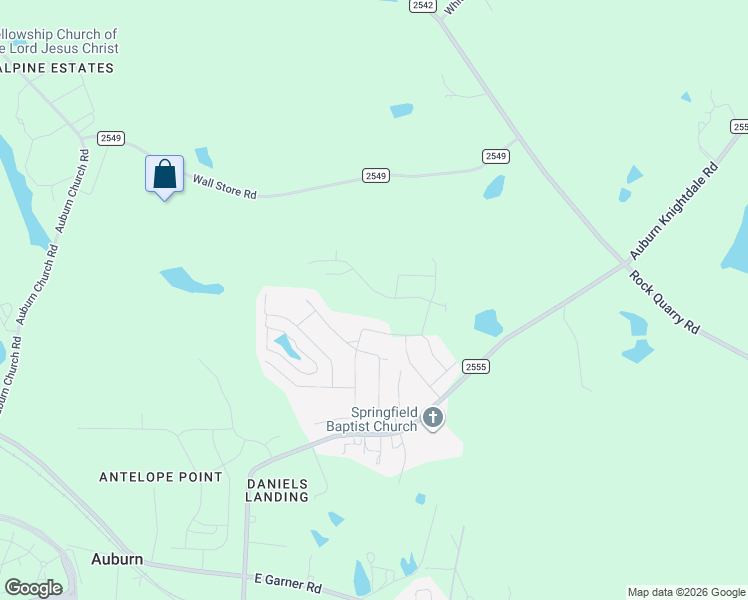 map of restaurants, bars, coffee shops, grocery stores, and more near 123 Azure Mist Drive in Raleigh