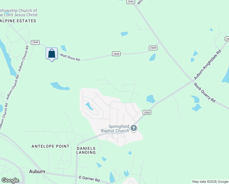 map of restaurants, bars, coffee shops, grocery stores, and more near 123 Azure Mist Drive in Raleigh