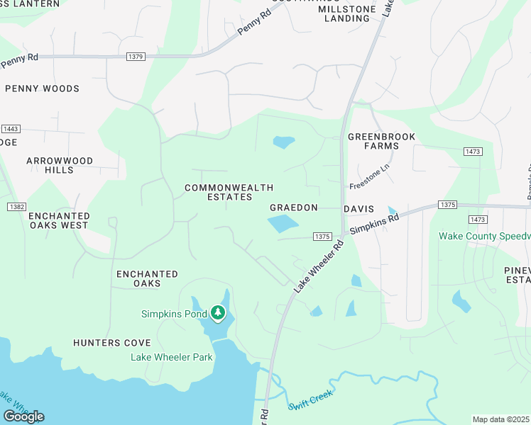 map of restaurants, bars, coffee shops, grocery stores, and more near 1203 Graedon Drive in Raleigh
