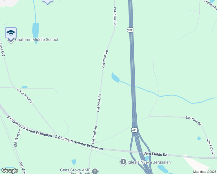 map of restaurants, bars, coffee shops, grocery stores, and more near 201-1247 Old Plank Road in Siler City