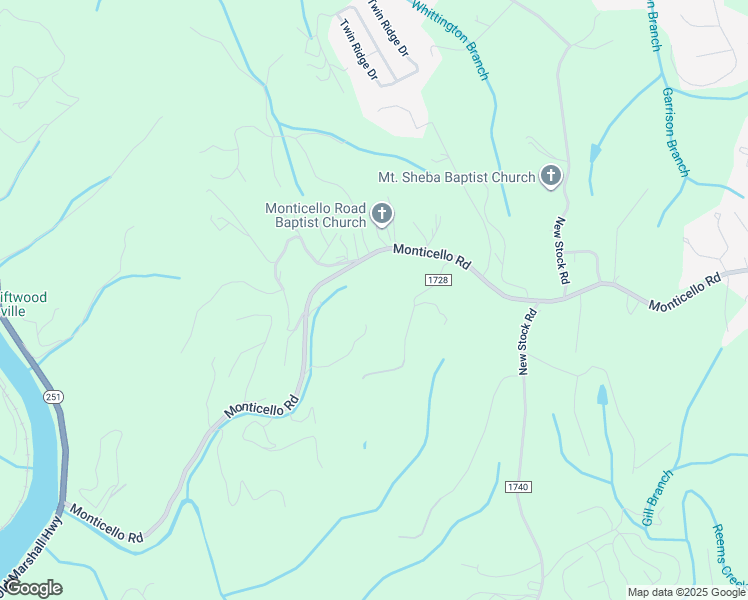map of restaurants, bars, coffee shops, grocery stores, and more near 25 Parker Road in Weaverville