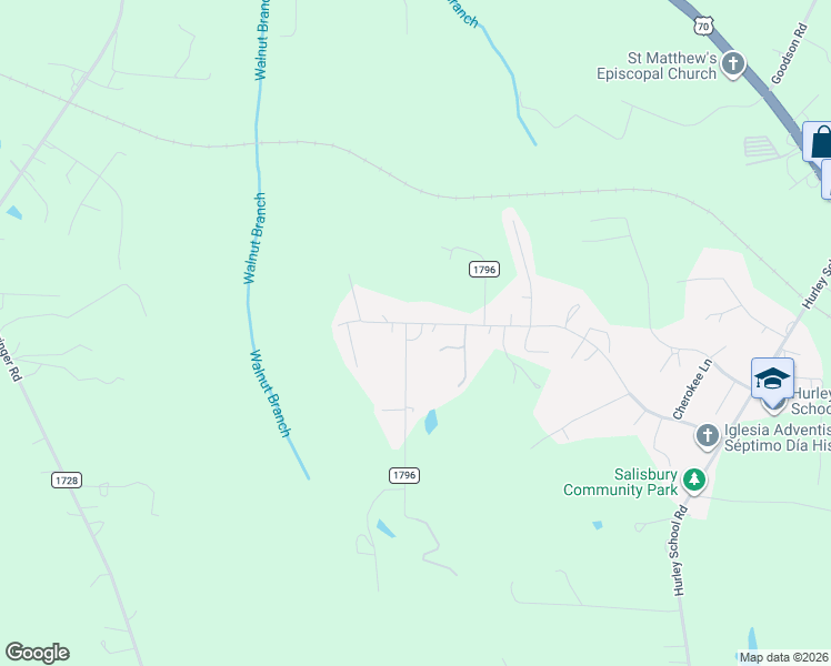 map of restaurants, bars, coffee shops, grocery stores, and more near 685 Lakeview Road in Salisbury