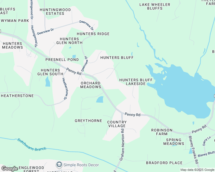 map of restaurants, bars, coffee shops, grocery stores, and more near 8016 Penny Road in Raleigh