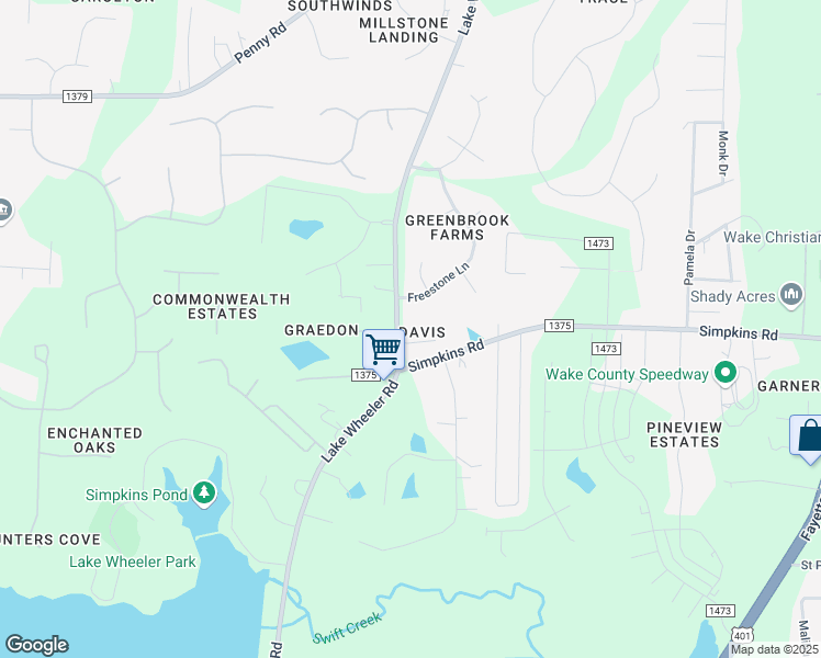 map of restaurants, bars, coffee shops, grocery stores, and more near 2908 Tractor Drive in Raleigh