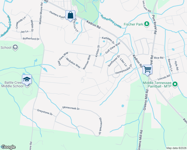 map of restaurants, bars, coffee shops, grocery stores, and more near 8007 Tiger Court in Spring Hill