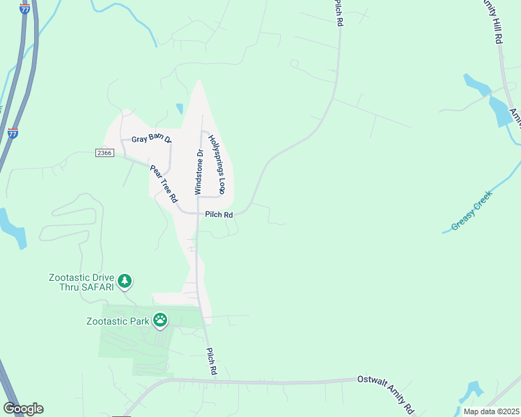 map of restaurants, bars, coffee shops, grocery stores, and more near 313 Pilch Road in Troutman