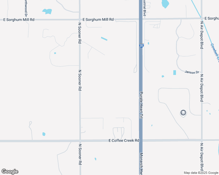 map of restaurants, bars, coffee shops, grocery stores, and more near 4716 North Sooner Road in Edmond