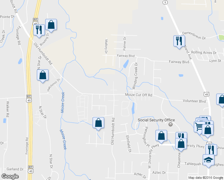 map of restaurants, bars, coffee shops, grocery stores, and more near 47 Cabin Creek Drive in Jackson