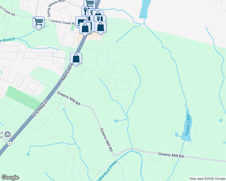 map of restaurants, bars, coffee shops, grocery stores, and more near 2550 Grove Park Way in Columbia