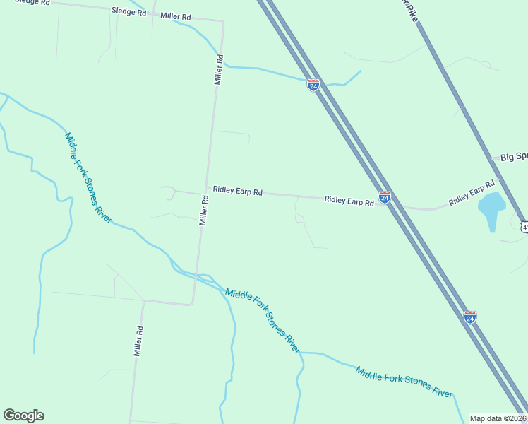 map of restaurants, bars, coffee shops, grocery stores, and more near 6700-6834 Ridley Earp Road in Christiana