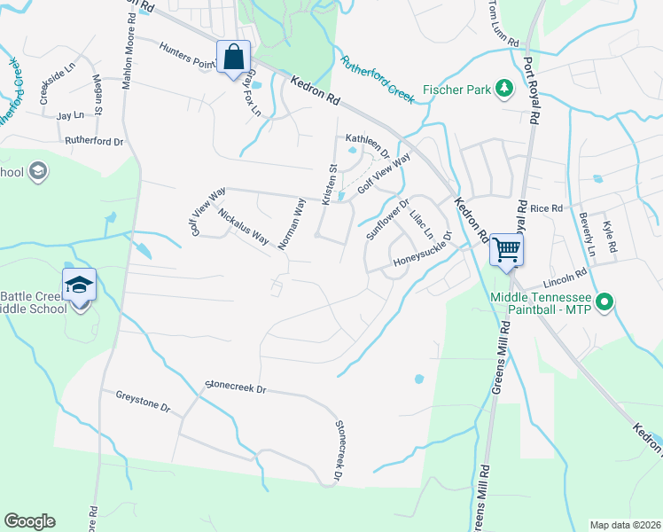 map of restaurants, bars, coffee shops, grocery stores, and more near 2030 Patrick Way in Spring Hill