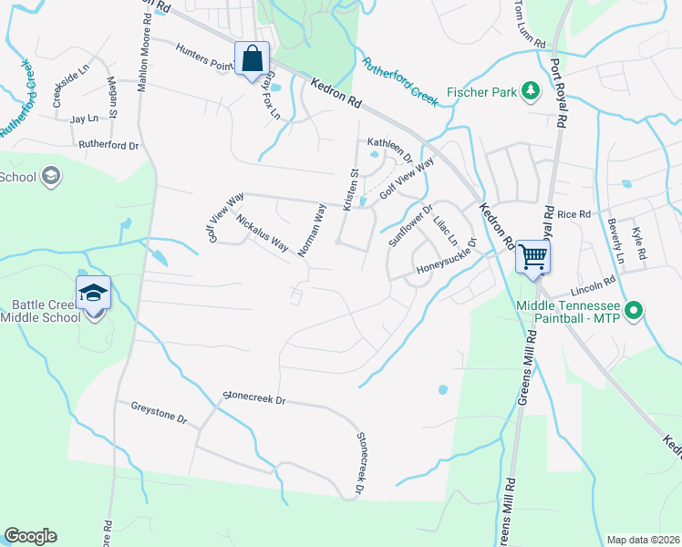 map of restaurants, bars, coffee shops, grocery stores, and more near 8007 Tiger Court in Spring Hill