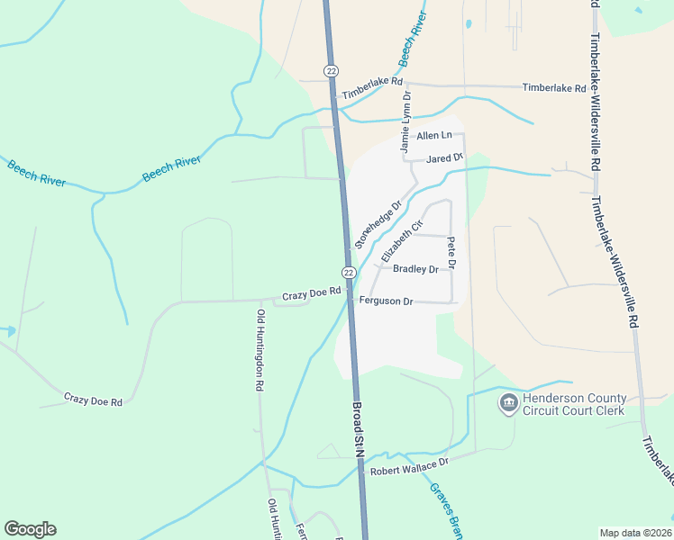 map of restaurants, bars, coffee shops, grocery stores, and more near 15145 State Highway 22 in Lexington