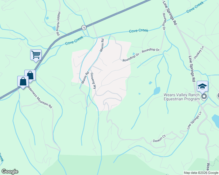map of restaurants, bars, coffee shops, grocery stores, and more near 4029 Ole Smoky Way in Pigeon Forge