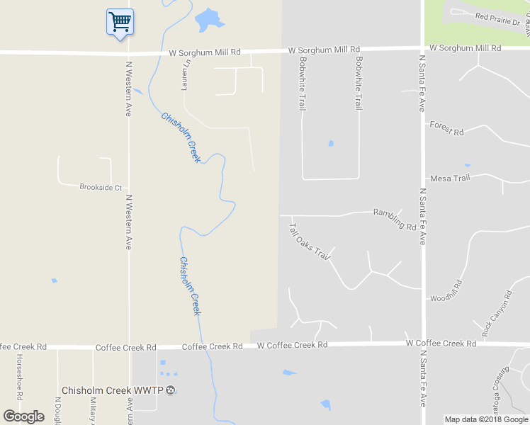 map of restaurants, bars, coffee shops, grocery stores, and more near 2722 Rambling Road in Edmond