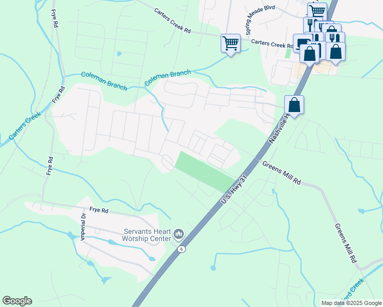 map of restaurants, bars, coffee shops, grocery stores, and more near 2804 Sonoma Way in Columbia