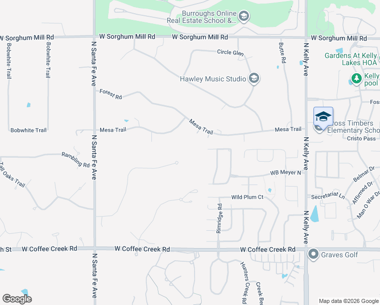 map of restaurants, bars, coffee shops, grocery stores, and more near 1701 Woodhill Road in Edmond