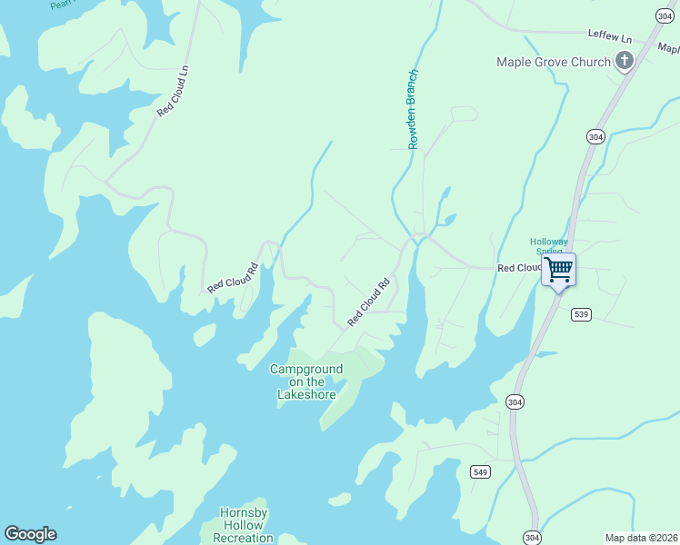 map of restaurants, bars, coffee shops, grocery stores, and more near 822 Timber Ln in Ten Mile