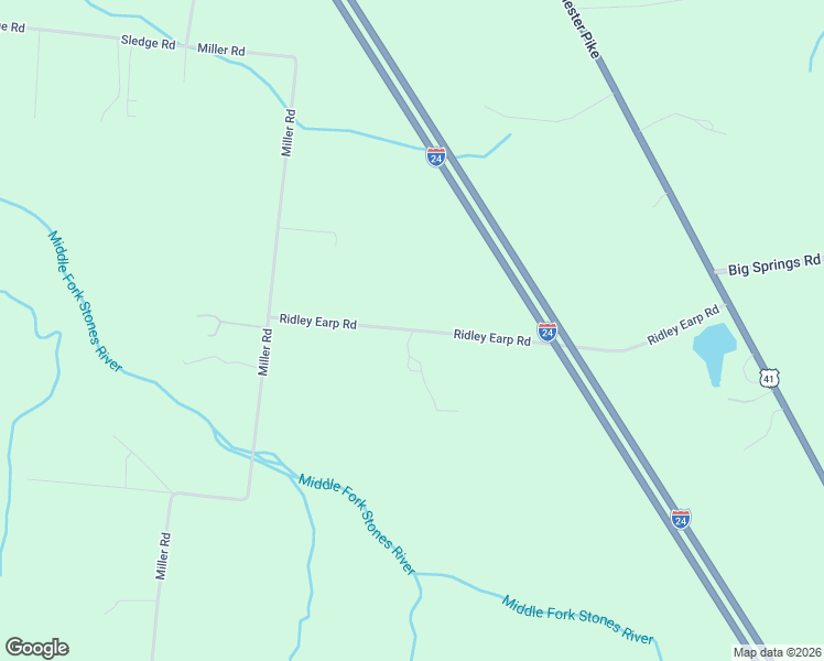 map of restaurants, bars, coffee shops, grocery stores, and more near 6834 Ridley Earp Road in Christiana