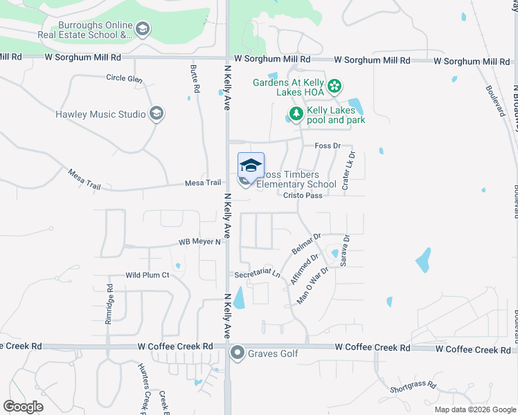 map of restaurants, bars, coffee shops, grocery stores, and more near 4708 Silver Charm Lane in Edmond